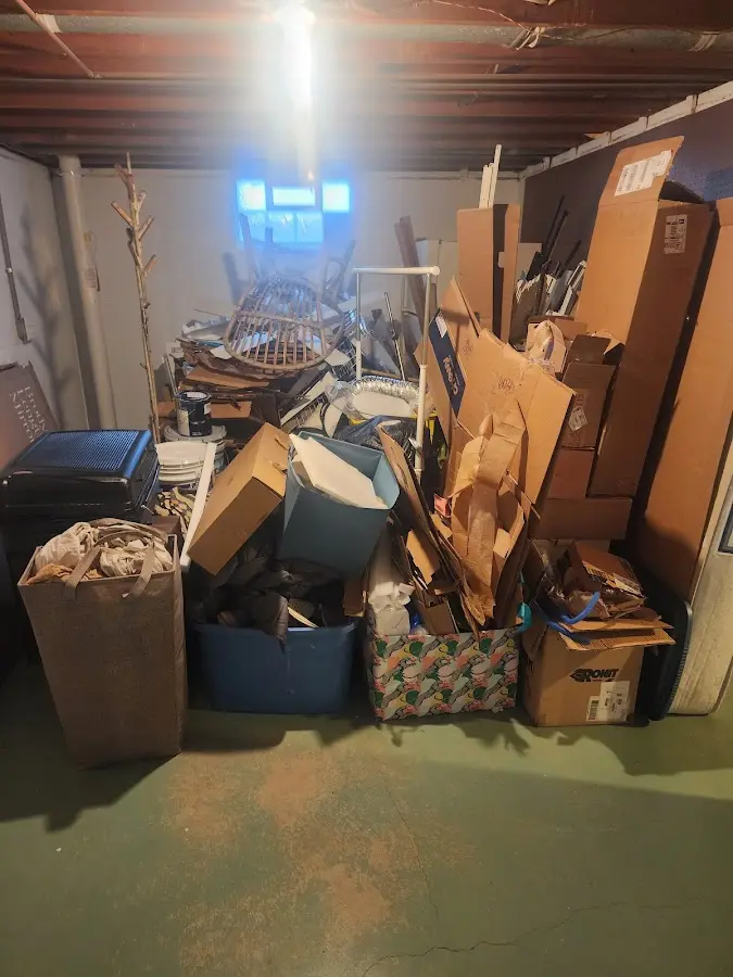 Roll-off dumpster container at job site for 15 Yard Dumpster Rental in Bloomingdale